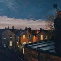 'Evening Light', Oil on board, 20cm x 20cm