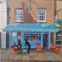 'A Visit to Boulangerie du Matin', Oil on board, 20cm x 20cm