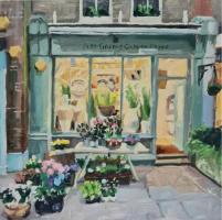 'The Garden Store', Oil on board, 20cm x 20cm