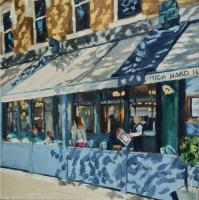 'High Road Brasserie', Oil on board, 20cm x 20cm