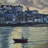 'St Ives Sunset', Oil on board, 20cm x 20cm