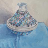 'The Tagine', Oil on board, 30cm x 30cm, Available from British Contemporary Art - see link on home page