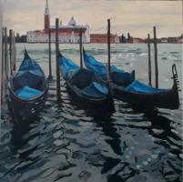 'Towards the Grand Canal', Image size 20cm x 20cm, mounted 35cm x 34cm  £85