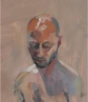 'Dominiic',  Oil on board,  14cm x 16cm